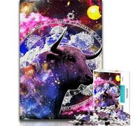 Rompecabezas de 1000 Piezas para Adolescentes,Regalo del Zodiaco Tauro,Arte Mural de 1000 Piezas para Adolescentes,Ideal para aliviar el estrés,Pasar el rato y entretenerse,interacción Entre Padres