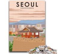 Rompecabezas de 1000 Piezas para Adolescentes, Regalo en Seúl, Corea del Sur A Partir de 14 años Juegos Familiares Regalos para Toda la Familia (tamaño 38x52cm)