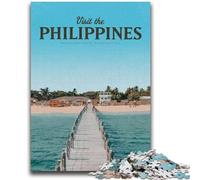 Rompecabezas de 1000 Piezas para Adolescentes Regalo Ideal para Toda la Familia a Partir de 14 años Visita Filipinas Diversión Familiar (Tamaño: 50x75cm)