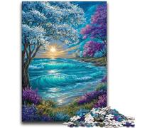 Rompecabezas de 1000 Piezas para Adolescentes, Regalos, árboles Junto al océano, Juegos de relajación, Juego Educativo para cumpleaños, Navidad y para Mayores de 14 años, 26x38cm
