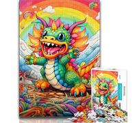 Rompecabezas de 1000 Piezas para Adolescentes, Regalos, Arte dragón bebé, Juguetes, Juegos educativos, Alivio del estrés, Mejora el Amor en Pareja, 38x26cm
