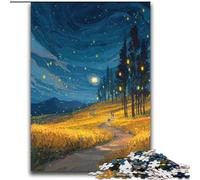 Rompecabezas de 1000 Piezas para Adolescentes, Regalos de Camino bajo el Cielo Nocturno, Juguetes educativos, Juegos antiestrés, decoración única para el hogar y Regalos, 38x52cm