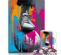 Rompecabezas de 1000 Piezas para Adolescentes, Regalos de fútbol, Pintura al óleo, Juguetes, Juegos educativos, Alivio del estrés, Mejora el Amor en Pareja, 38x26cm