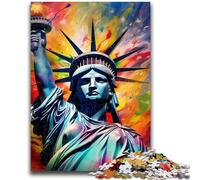 Rompecabezas de 1000 Piezas para Adolescentes, Regalos de la Estatua de la Libertad, Rompecabezas para Adultos, Juguetes educativos, Juegos Familiares, cumpleaños (50x75cm)