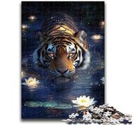 Rompecabezas de 1000 Piezas para Adolescentes, Regalos, Juguetes Lotus Tiger, Juegos educativos, interacción Entre Padres e Hijos para aliviar el estrés, para Mayores de 14 años, 50x75cm