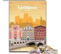 Rompecabezas de 1000 Piezas para Adolescentes Regalos para Viajar a Liubliana Juego desafiante para Mayores de 14 años como Regalo para Toda la Familia y Amigos 50x75cm