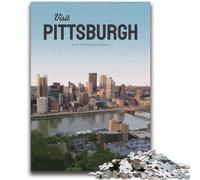 Rompecabezas de 1000 Piezas para Adolescentes Regalos para visitar Pittsburgh Desafío difícil para aliviar el estrés Fortalece el Amor en Pareja (tamaño 38x52cm)