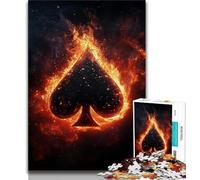Rompecabezas de 1000 Piezas para Adolescentes Regalos Rompecabezas de Llamas de Amor Negras para Adultos Juegos Divertidos decoración de Pared cumpleaños y Navidad 75x50cm