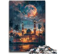 Rompecabezas de 1000 Piezas para Adolescentes, Regalos, Taj Mahal de Noche, Juegos educativos, decoración del hogar, Toda la Familia, 26x38cm