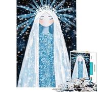 Rompecabezas de 1000 Piezas para Adolescentes Reina de Invierno Arte Digital Rompecabezas para Adultos Juguete Decoración de Pared Arte de Pared Cumpleaños y Navidad (Tamaño 50x75cm)