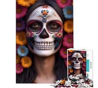 Rompecabezas de 1000 Piezas para Adolescentes Reina de Las Calaveras Juego Educativo Juguetes didácticos Obra de Arte Regalo Corte de precisión (Tamaño 50x75cm)