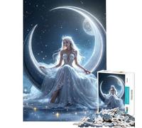 Rompecabezas de 1000 Piezas para Adolescentes Reina Iluminada por la Luna Juguetes educativos Juegos relajantes una Obra de Arte Regalos de cumpleaños tamaño 38x26cm