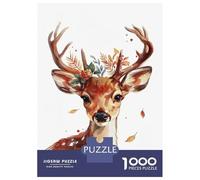 Rompecabezas De 1000 Piezas para Adolescentes Reindeer Flower Rompecabezas para Adultos Juguete Decoración De Pared Decoración De Pared Juego Desafiante Regalos 70x50cm/1000pcs
