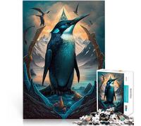 Rompecabezas de 1000 Piezas para Adolescentes Reino mágico del pingüino Rompecabezas Cada Pieza es única: un desafiante y Divertido Juego Familiar 38x26cm