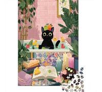 Rompecabezas De 1000 Piezas para Adolescentes Relaxing Cat Bath Time Rompecabezas para Adolescentes Juego Práctico para Mejorar La Memoria Regalos Y Cumpleaños Únicos 70x50cm/1000pcs