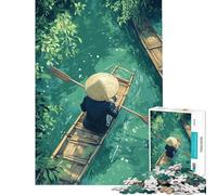 Rompecabezas de 1000 Piezas para Adolescentes Remando por Aguas tranquilas Rompecabezas para Adolescentes Carrera de Velocidad Manual Juego desafiante y difícil Juguetes 38x52cm