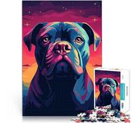 Rompecabezas de 1000 Piezas para Adolescentes Resumen del Cane Corso Juguetes educativos Decoración de Pared cumpleaños y Navidad 52x38cm
