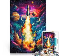 Rompecabezas de 1000 Piezas para Adolescentes Resumen del Lanzamiento del Cohete Juegos Divertidos Regalo de cumpleaños, Regalos 38x26cm