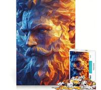 Rompecabezas de 1000 Piezas para Adolescentes: Retrato Abstracto de Zeus Juegos Divertidos y desafiantes Toda la Familia 50x75cm