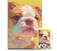 Rompecabezas de 1000 Piezas para Adolescentes, Retrato de Bulldog, Juguete, Juego Intelectual, Vacaciones en casa, Pasatiempos, Regalo de Amigo Secreto, tamaño 38x52cm