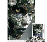 Rompecabezas de 1000 Piezas para Adolescentes Retrato de Diosa de la Naturaleza cibernética Juguete Educativo Grandes Regalos y Juguetes Juegos relajantes Que ayudan a ejercitar el Cerebro 38x52cm