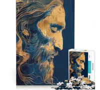 Rompecabezas de 1000 Piezas para Adolescentes Retrato de Jesús Juego Imposible interacción Entre Padres e Hijos cumpleaños 38x52cm