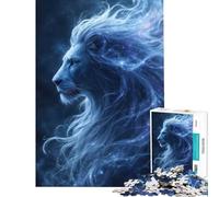 Rompecabezas de 1000 Piezas para Adolescentes Retrato de león Celestial Juego Educativo desafío Juguete para ejercitar la Mente Juego difícil Regalo de Amigo Invisible (tamaño 50x75cm)
