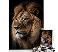 Rompecabezas de 1000 Piezas para Adolescentes Retrato de león Juguete fotográfico decoración de Pared Regalos para Mujeres y Hombres Juego Educativo Mejora el Amor Entre Parejas tamaño 38x52cm