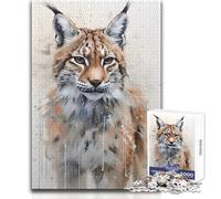 Rompecabezas de 1000 Piezas para Adolescentes, Retrato de Lince, Juguete, Juego Intelectual, Vacaciones en casa, Matar el Tiempo, Regalo de Amigo Secreto, tamaño 38x52cm