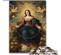 Rompecabezas de 1000 Piezas para Adolescentes, Retrato de María la Madre, Juguetes educativos, Juegos antiestrés para interacción Entre Padres e Hijos tamaño 26x38cm