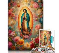 Rompecabezas de 1000 piezas para adolescentes: Retrato de María la Madre Rompecabezas de 1000 piezas para adultos y adolescentes Juego familiar para aliviar el estrés Un desafío difícil Un gran regalo