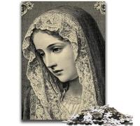 Rompecabezas de 1000 Piezas para Adolescentes, Retrato de María Madre, Rompecabezas para Adultos, Juguetes adictivos para el Cerebro y la decoración del hogar (50x75cm)