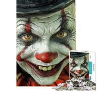 Rompecabezas de 1000 Piezas para Adolescentes Retrato de Payaso Espeluznante Rompecabezas para Adolescentes Que Mejora la Memoria y Ayuda a ejercitar el Cerebro Juego Educativo Familiar 38x52cm