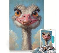 Rompecabezas de 1000 Piezas para Adolescentes Retrato de un Avestruz Juego Imposible interacción Entre Padres e Hijos cumpleaños 38x52cm