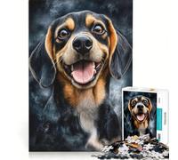 Rompecabezas de 1000 Piezas para Adolescentes Retrato de un Beagle Feliz Juegos educativos, Ideales para divertirse en Familia y como Regalo para Amigos y Familiares 38x26cm