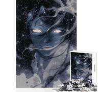 Rompecabezas de 1000 Piezas para Adolescentes Retrato de un ser Celestial con Ojos Brillantes Juego de ingenio para Toda la Familia Decoración de Pared Interacción Entre Padres e Hijos (38x26cm)