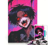Rompecabezas de 1000 Piezas para Adolescentes: Retrato de Vampiro de Anime con Ojos Rojos, Juegos educativos, Carrera de Velocidad Manual, colección de Artistas, Bellas Artes 50x75cm