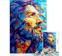 Rompecabezas de 1000 Piezas para Adolescentes Retrato en Mosaico de un Hombre Juegos relajantes Actividades Familiares Juguetes antiestrés Que fortalecen el Amor Entre Parejas (38x26cm)