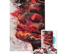 Rompecabezas de 1000 Piezas para Adolescentes Retrato Femenino Abstracto Rompecabezas para Adultos Juego de ingenio Corte de precisión difícil y desafiante (tamaño 50x75cm)