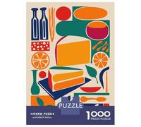 Rompecabezas De 1000 Piezas para Adolescentes Retro Abstract Cheese Rompecabezas para Adultos Juguetes De Bricolaje Decoración del Hogar Regalo De Cumpleaños, Regalos, 70x50cm/1000pcs