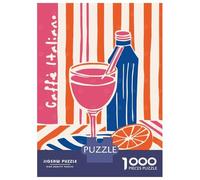 Rompecabezas De 1000 Piezas para Adolescentes Retro Italy Cafe Art Rompecabezas para Adultos Juegos Relajantes Decoración De Pared para Cumpleaños, Navidad 38x26cm/1000pcs