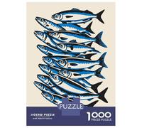 Rompecabezas De 1000 Piezas para Adolescentes Retro Sardines Art Rompecabezas para Adultos Juegos Familiares Difícil Regalo De Cumpleaños, Regalos, 52x38cm/1000pcs