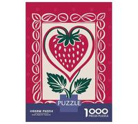 Rompecabezas De 1000 Piezas para Adolescentes Retro Strawberry Rompecabezas para Adultos Juego Práctico Desafío Difícil Difícil Y Desafiante 52x38cm/1000pcs