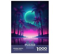 Rompecabezas De 1000 Piezas para Adolescentes Retro Synthwave Oasis Rompecabezas para Adultos Juego De Ingenio Regalo De Cumpleaños para Cumpleaños, Navidad 38x26cm/1000pcs