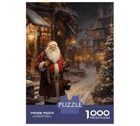 Rompecabezas De 1000 Piezas para Adolescentes Retro Vintage Santa Claus Rompecabezas para Adultos Juegos De Relajación Ensamblaje De Patrones Diversión En Casa Actividades, 38x26cm/1000pcs