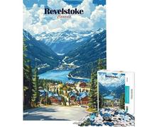 Rompecabezas de 1000 Piezas para Adolescentes Revelstoke Canadá Vista de la montaña Rompecabezas para Adultos Juguetes de Bricolaje Vacaciones en casa Matar el Tiempo Juego desafiante Regalos