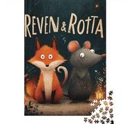 Rompecabezas De 1000 Piezas para Adolescentes Reven & Rotta Forest Friends Adventure Rompecabezas para Adultos Juego Familiar Análisis Y Lógica Interacción Entre Padres E Hijos 38x26cm/1000pcs
