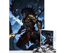 Rompecabezas de 1000 Piezas para Adolescentes Rey Mono con Dragón Arte Digital decoración del hogar Juguetes Grandes Regalos y Juguetes Juego Familiar interacción Entre Padres e Hijos tamaño 50x75cm