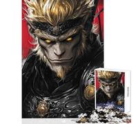 Rompecabezas de 1000 Piezas para Adolescentes Rey Mono Sun Wukong Juegos relajantes Regalo de cumpleaños Juguete Educativo Que Ayuda a ejercitar el Cerebro (50x75cm)