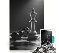 Rompecabezas de 1000 Piezas para Adolescentes: Reyes del ajedrez, Victoria y derrota, Juego Imposible, interacción Entre Padres e Hijos, Regalo de Juego desafiante 38x52cm